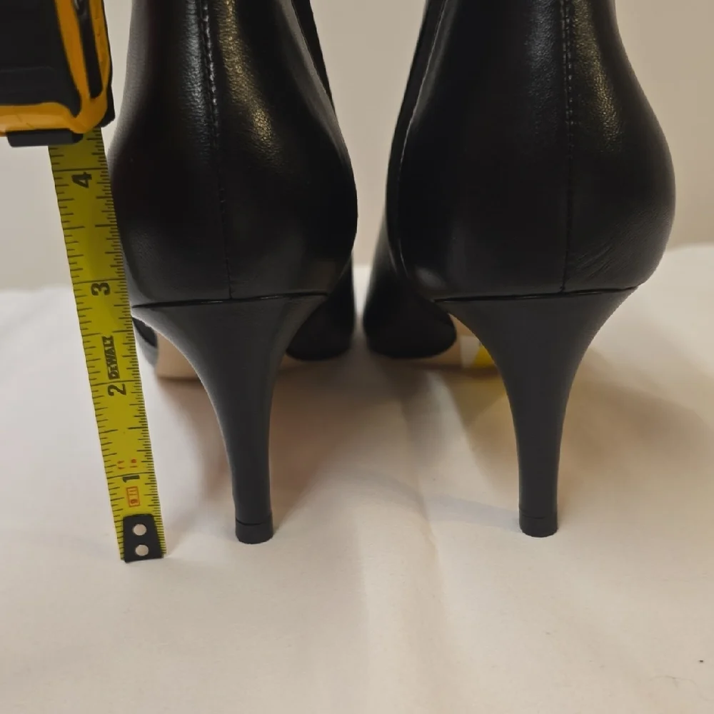 Cole Haan Black Pointed-Toe Leather Ankle Boots - Picture 4 of 9